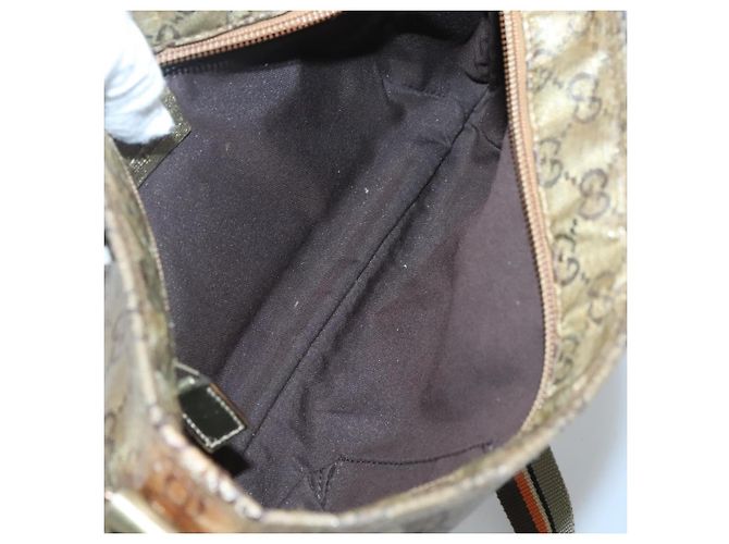 Borsa a spalla GG Crystal GUCCI Marrone Oro 189749 Auth 125954 D'oro - vista 16