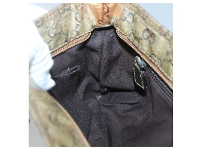 Borsa a spalla GG Crystal GUCCI Marrone Oro 189749 Auth 125954 D'oro - vista 18