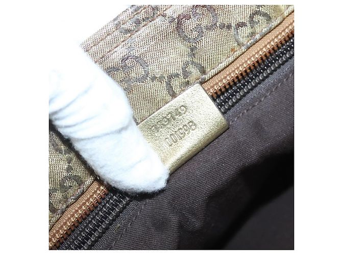 Borsa a spalla GG Crystal GUCCI Marrone Oro 189749 Auth 125954 D'oro - vista 20