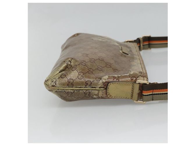 Borsa a spalla GG Crystal GUCCI Marrone Oro 189749 Auth 125954 D'oro - vista 4