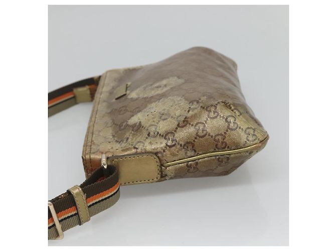 Borsa a spalla GG Crystal GUCCI Marrone Oro 189749 Auth 125954 D'oro - vista 5
