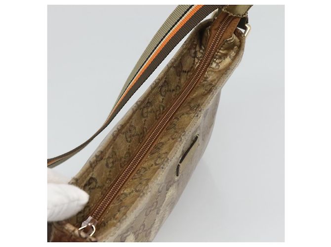 Borsa a spalla GG Crystal GUCCI Marrone Oro 189749 Auth 125954 D'oro - vista 6
