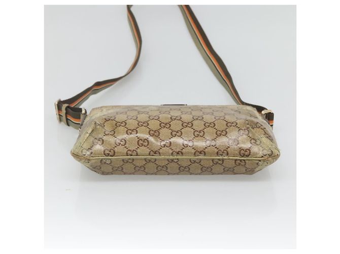 Borsa a spalla GG Crystal GUCCI Marrone Oro 189749 Auth 125954 D'oro - vista 9