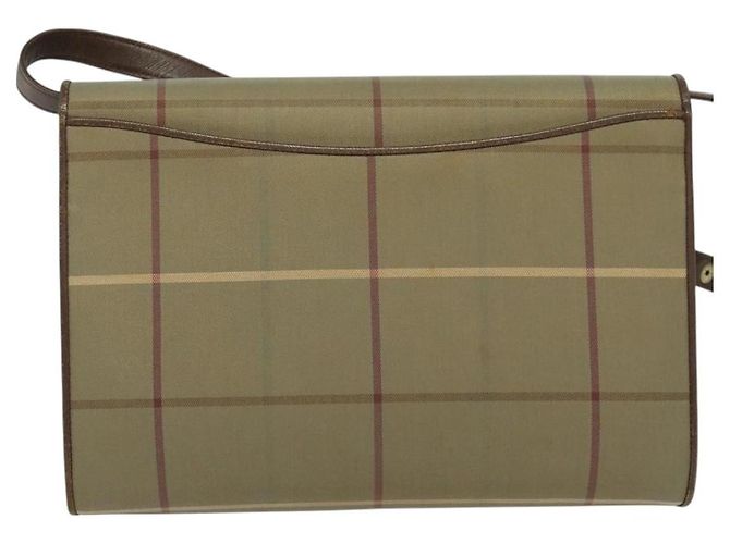 Autre Marque Borsa a Spalla Burberrys Nova Check in Tela Beige Oro Auth BA2751 D'oro - vista 2