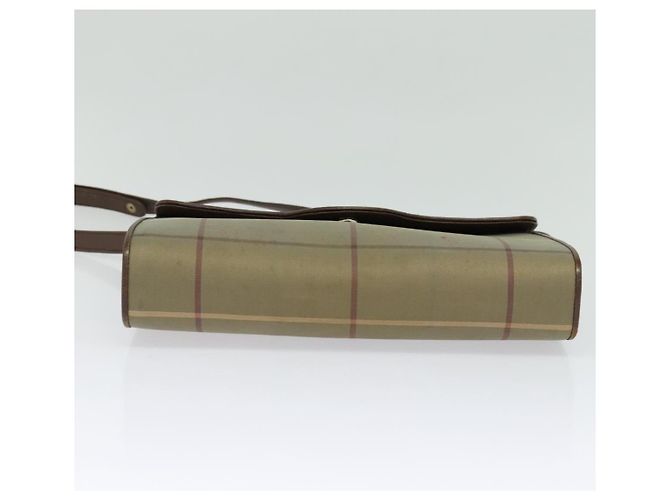 Autre Marque Borsa a Spalla Burberrys Nova Check in Tela Beige Oro Auth BA2751 D'oro - vista 5