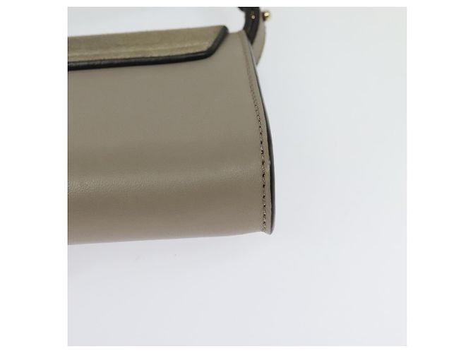 Chloé Borsa a Spalla Chloe Fay in Pelle Scamosciata Beige Oro Auth BA2586 D'oro - vista 13