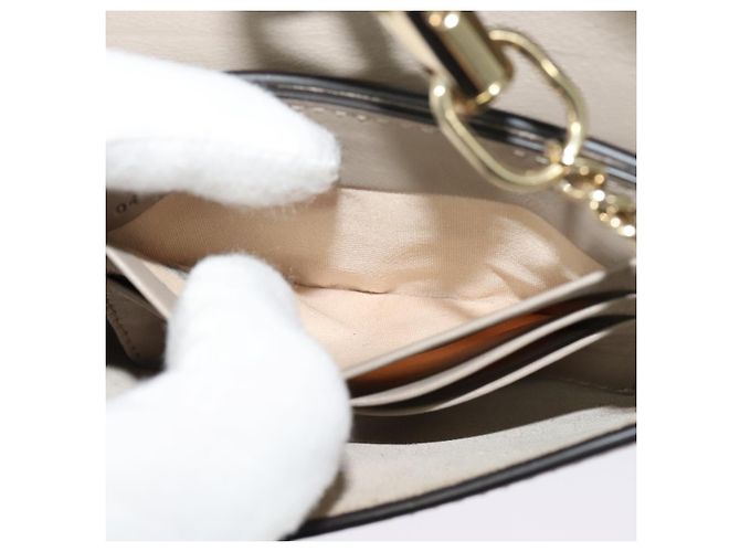 Chloé Borsa a Spalla Chloe Fay in Pelle Scamosciata Beige Oro Auth BA2586 D'oro - vista 20