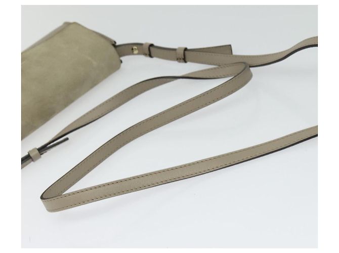 Chloé Borsa a Spalla Chloe Fay in Pelle Scamosciata Beige Oro Auth BA2586 D'oro - vista 7