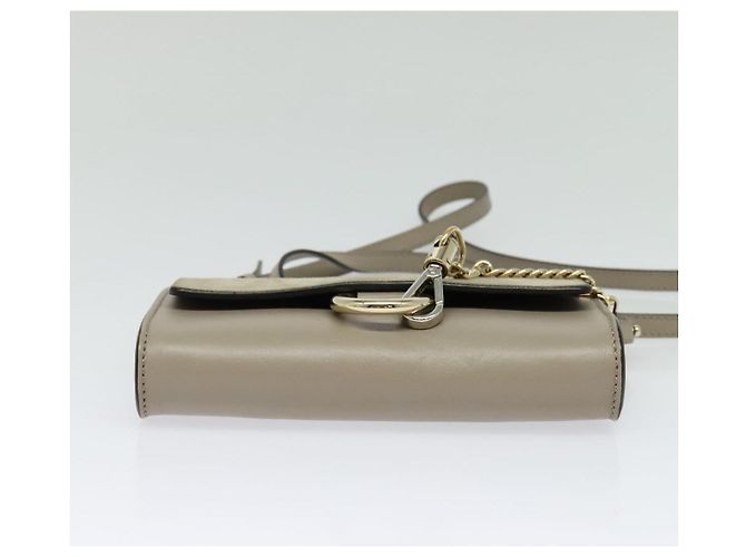 Chloé Borsa a Spalla Chloe Fay in Pelle Scamosciata Beige Oro Auth BA2586 D'oro - vista 9
