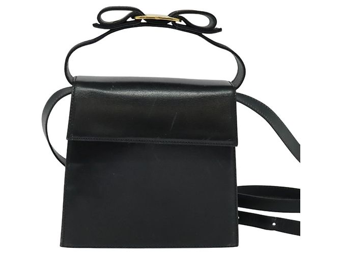 Borsa a mano Salvatore Ferragamo in pelle 2 vie blu navy oro Auth 125933 - vista 2