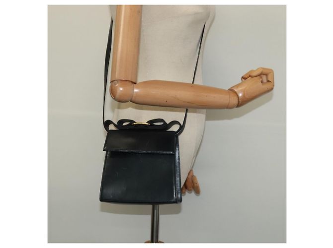 Borsa a mano Salvatore Ferragamo in pelle 2 vie blu navy oro Auth 125933 - vista 20