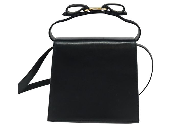 Borsa a mano Salvatore Ferragamo in pelle 2 vie blu navy oro Auth 125933 - vista 3