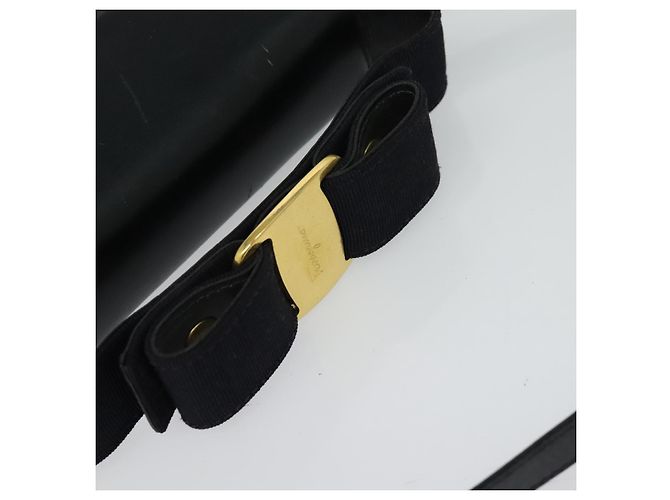 Borsa a mano Salvatore Ferragamo in pelle 2 vie blu navy oro Auth 125933 - vista 7