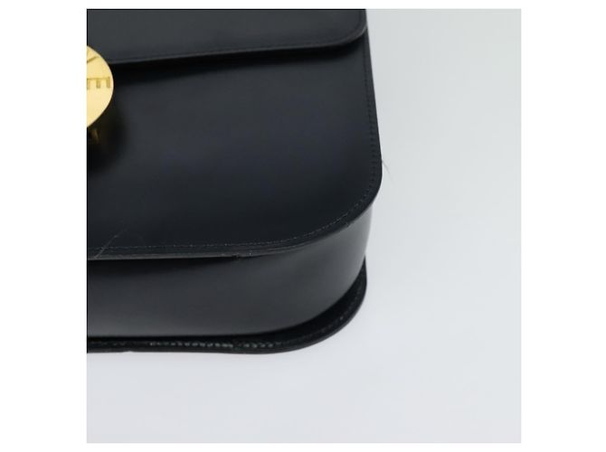Céline Borsa a Spalla CELINE Circle in Pelle Blu Navy Oro Auth 126033 D'oro - vista 14
