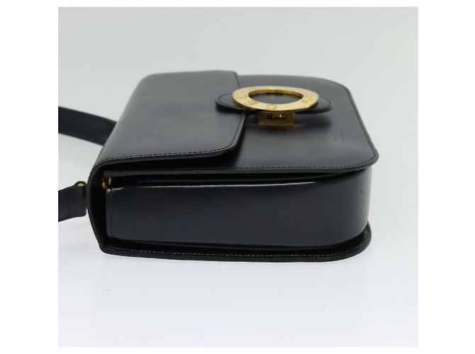 Céline Borsa a Spalla CELINE Circle in Pelle Blu Navy Oro Auth 126033 D'oro - vista 3