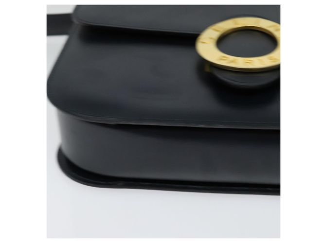 Céline Borsa a Spalla CELINE Circle in Pelle Blu Navy Oro Auth 126033 D'oro - vista 9