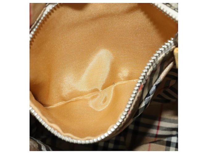Autre Marque Borsa a spalla Burberrys Blue Label in suede beige argento autentica ti3150 - vista 12