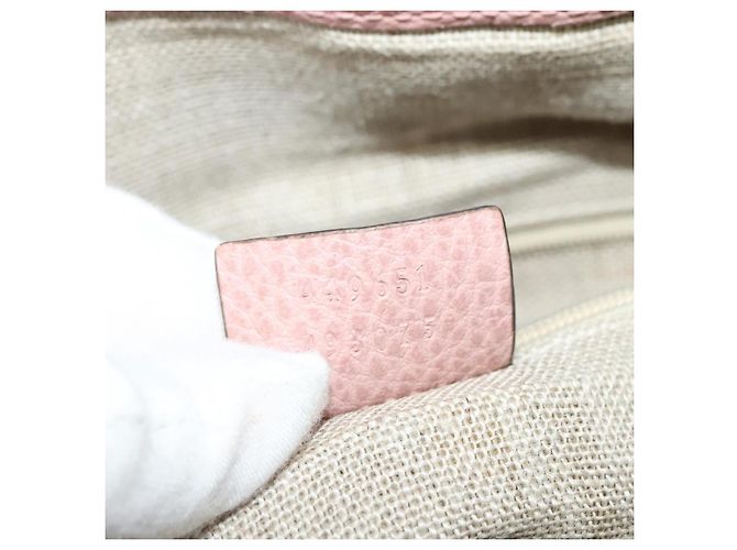 Borsa a mano in pelle GUCCI Outlet Rosa Oro 449651 Auth bs26235 D'oro - vista 19