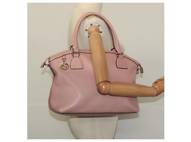 Borsa a mano in pelle GUCCI Outlet Rosa Oro 449651 Auth bs26235 D'oro - vista 20