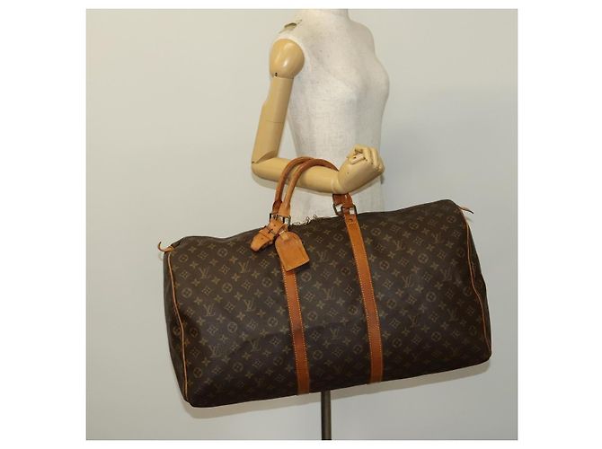 LOUIS VUITTON Monogram Keepall 60 Borsa Boston M41422 LV Auth 123752 Monogramma - vista 22