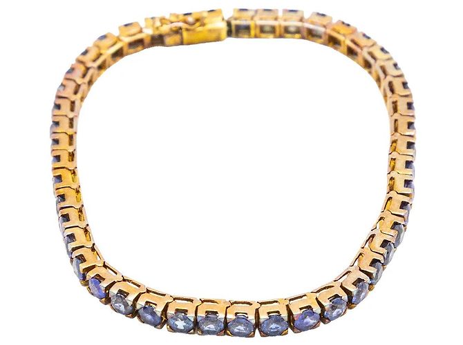 Autre Marque Bracciale in zaffiro in oro giallo 18K Blu - vista 3