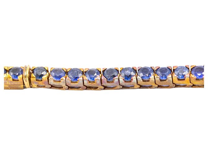 Autre Marque Bracciale in zaffiro in oro giallo 18K Blu - vista 5