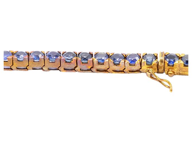 Autre Marque Bracciale in zaffiro in oro giallo 18K Blu - vista 7
