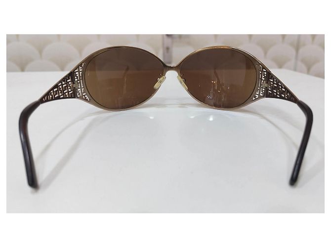 Gafas de sol Fendi Doradas Lentes Marrones Degradadas Dorado - vista 6