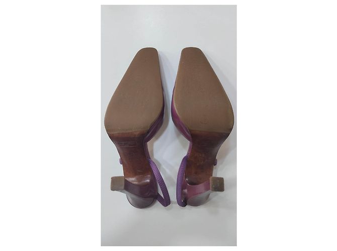 Louis Vuitton Slingback Pumps Lila Lackleder - Ansicht 10