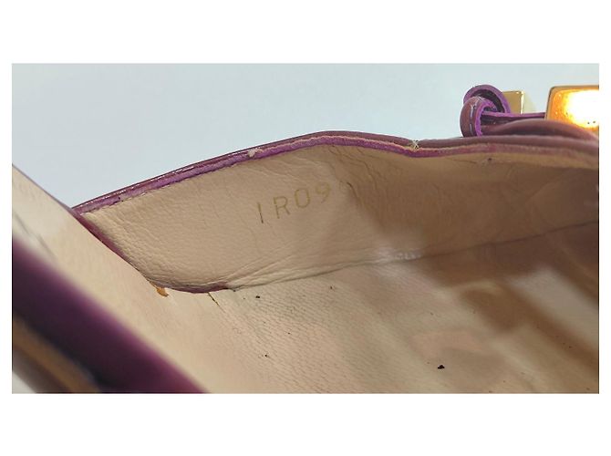 Louis Vuitton Slingback Pumps Lila Lackleder - Ansicht 8