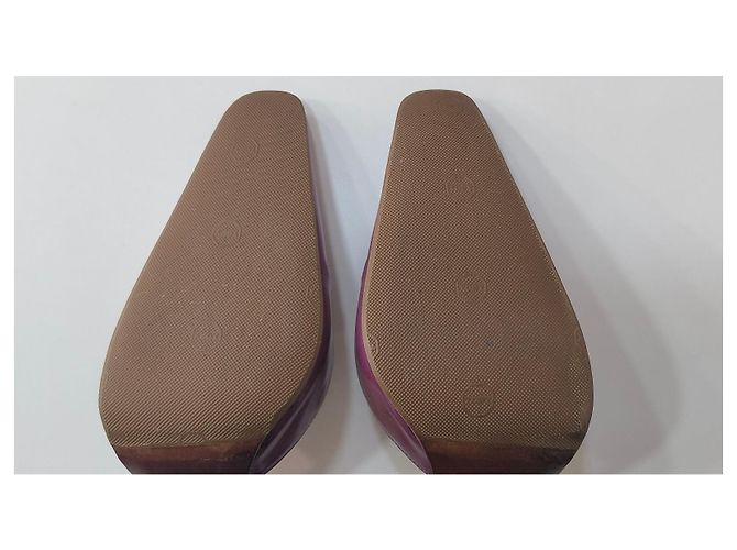 Louis Vuitton Slingback Pumps Lila Lackleder - Ansicht 9