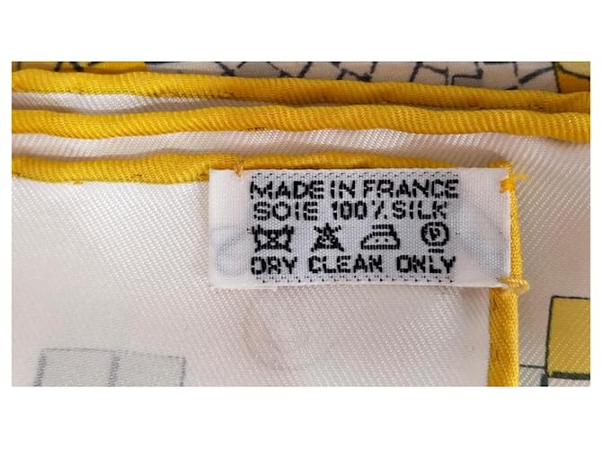 Hermès Sciarpa di Seta Mosaico al 24 Gialla Giallo - vista 4
