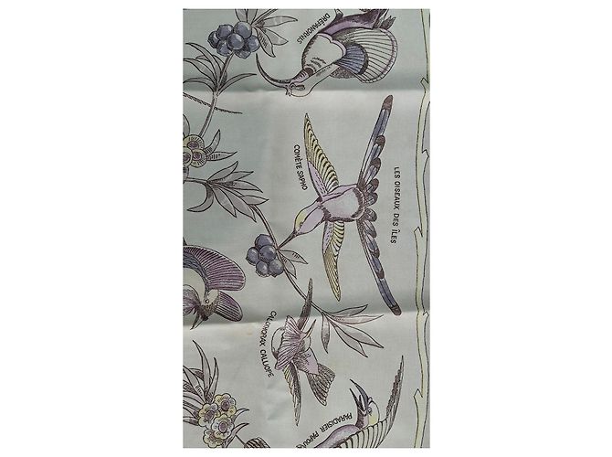 Hermès Lenço de seda As Aves das Ilhas Bege - vista 10