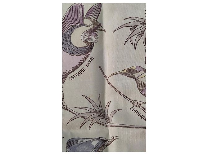 Hermès Lenço de seda As Aves das Ilhas Bege - vista 7