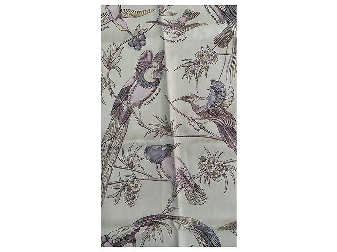 Hermès Lenço de seda As Aves das Ilhas Bege - vista 9