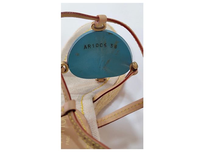 Louis Vuitton Sandali con zeppa a piattaforma Beige - vista 11