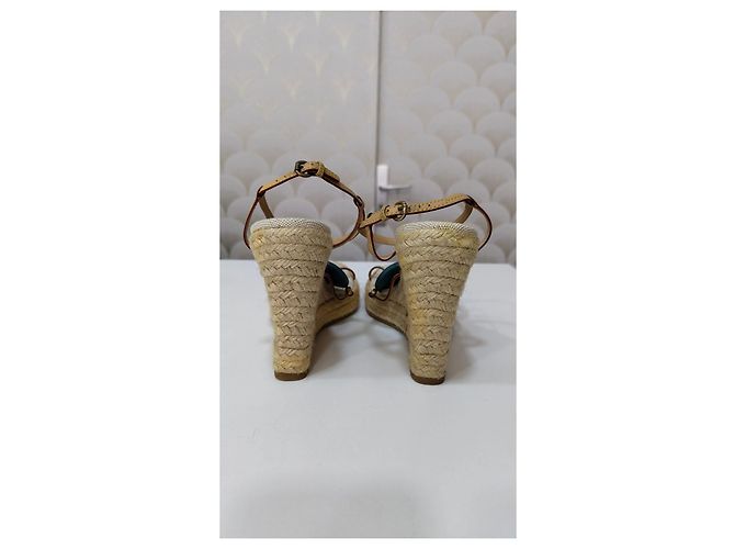 Louis Vuitton Sandali con zeppa a piattaforma Beige - vista 3