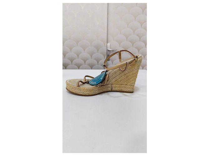 Louis Vuitton Sandali con zeppa a piattaforma Beige - vista 4