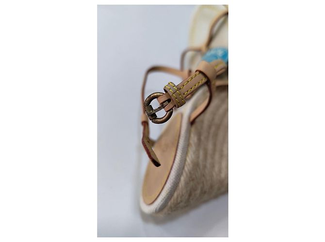 Louis Vuitton Sandali con zeppa a piattaforma Beige - vista 7