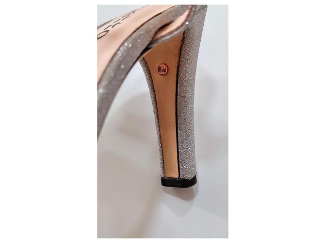Sandali con tacco glitterati Repetto Argento - vista 10
