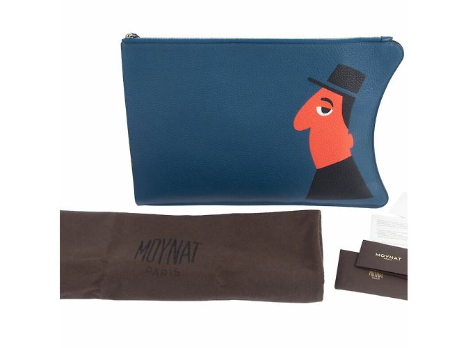 Bolso de mano de cuero azul Moynat Mambo Collaboration - vista 10