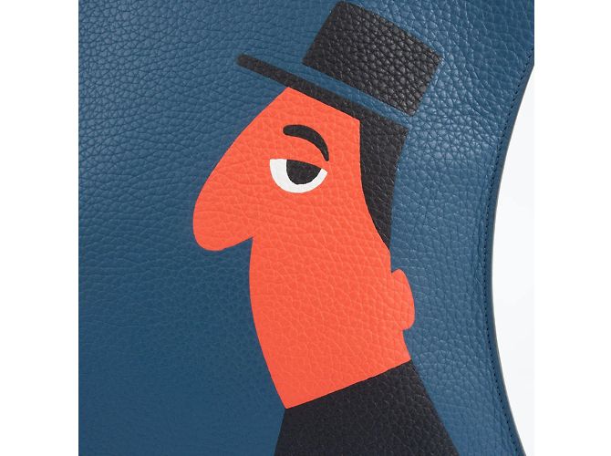 Bolso de mano de cuero azul Moynat Mambo Collaboration - vista 11