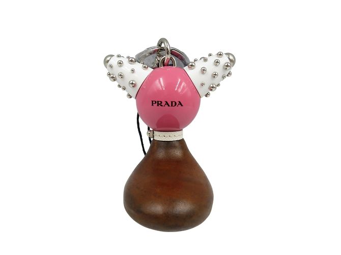 Portachiavi TRICK ROBOT di Prada Marrone Argento Bianco - vista 2