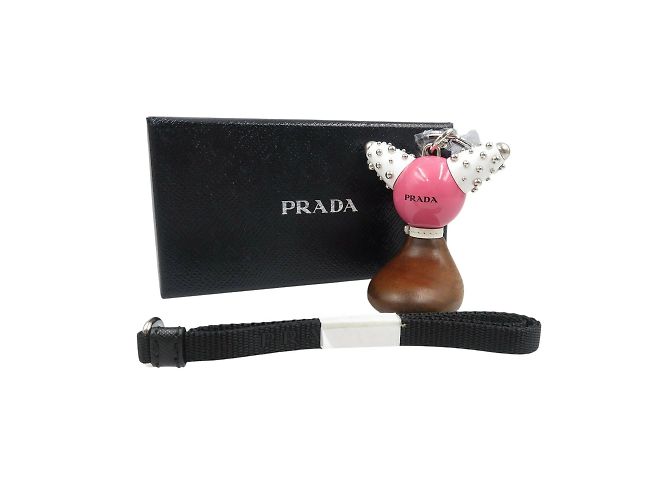 Portachiavi TRICK ROBOT di Prada Marrone Argento Bianco - vista 4