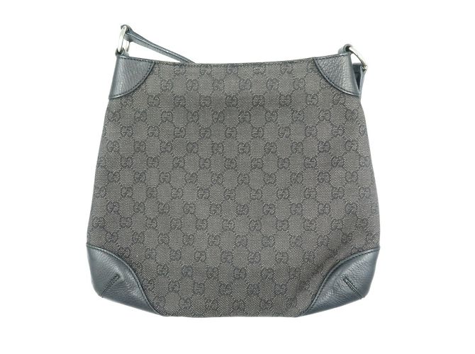 Borsa a spalla Gucci 196140 in tela GG nera Nero - vista 3