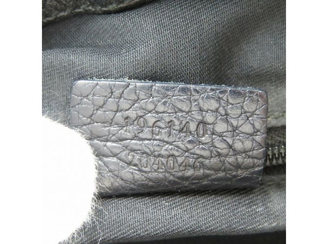 Borsa a spalla Gucci 196140 in tela GG nera Nero - vista 6