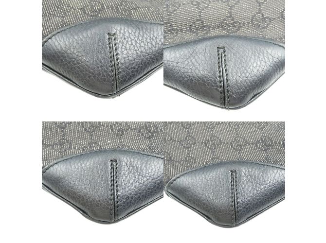 Borsa a spalla Gucci 196140 in tela GG nera Nero - vista 8