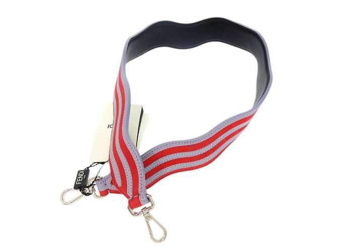 Fendi Strap You Schultergurt aus Wildleder Rot Lila - Ansicht 2