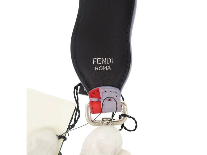 Fendi Strap You Schultergurt aus Wildleder Rot Lila - Ansicht 5