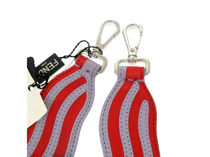 Fendi Strap You Schultergurt aus Wildleder Rot Lila - Ansicht 7